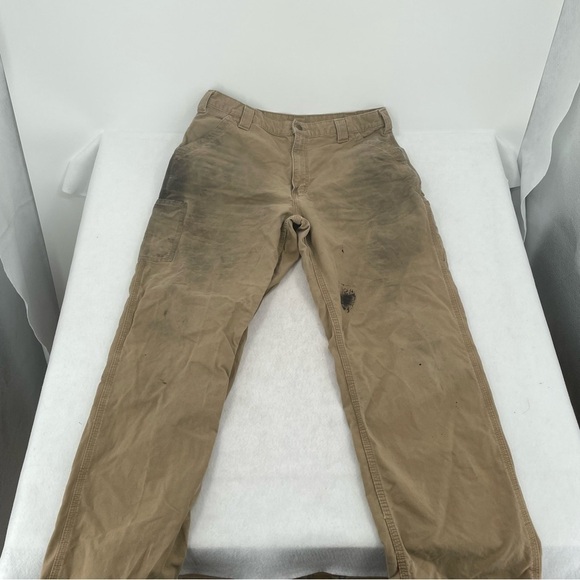 CARHARTT Men’s Worn Used Dungaree Fit Work Pants size: 36x34 - Picture 3 of 10